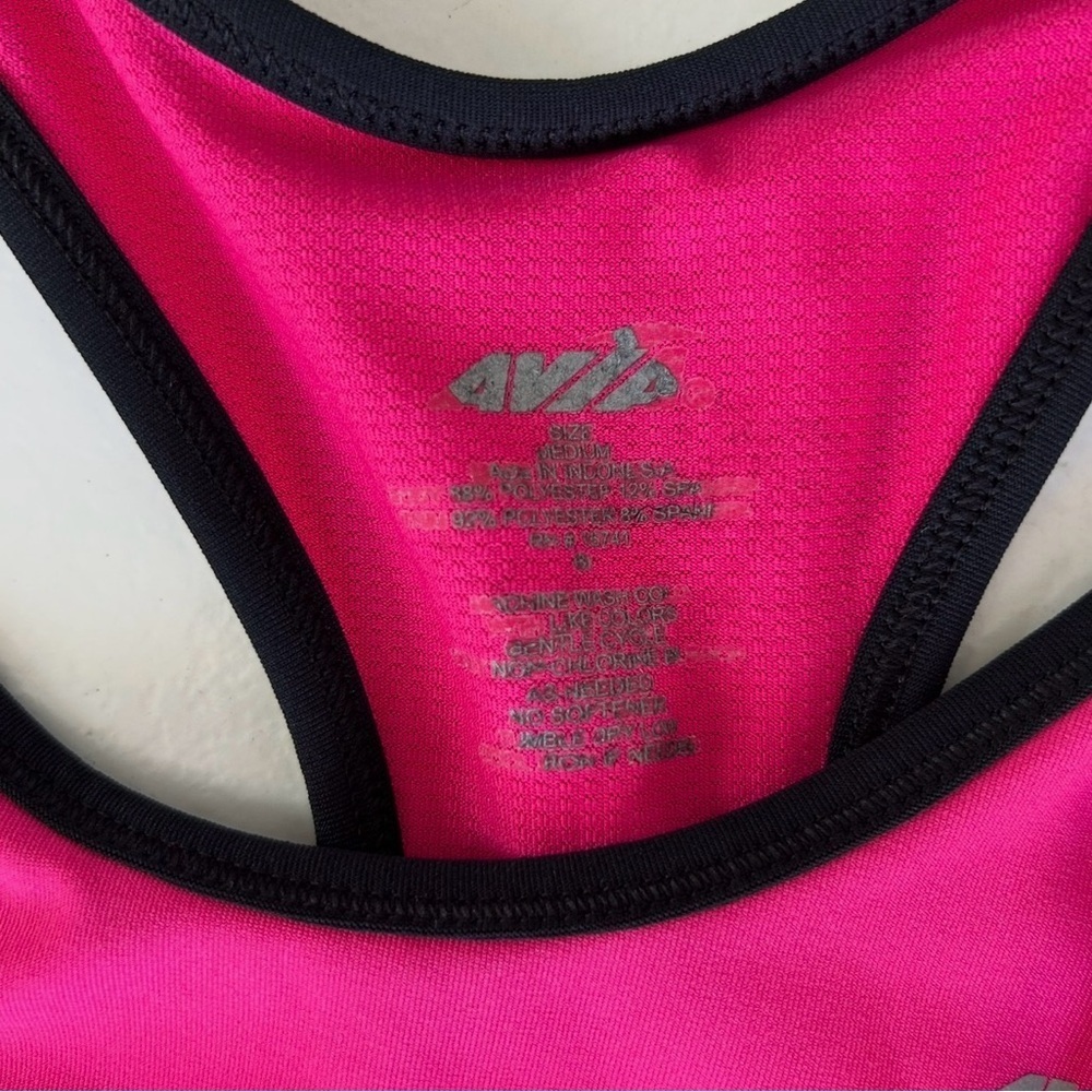 Avia Women's Vibrant Hot Pink Racerback Sports Bra High-Impact Size Medium - Picture 4 of 4